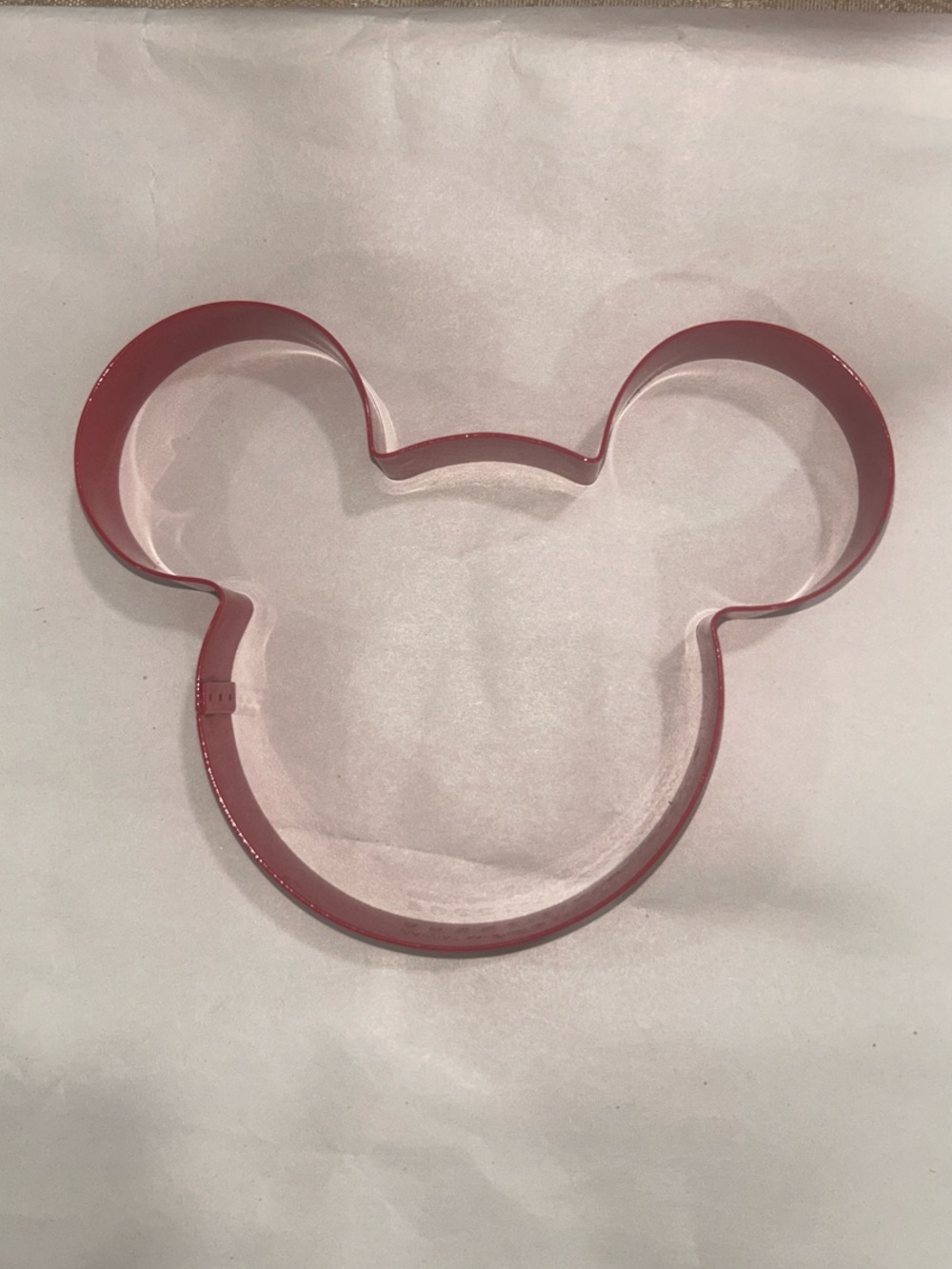 Disney Mickey or Minnie Mouse Shape Cookie Cutter - Red. EUC.